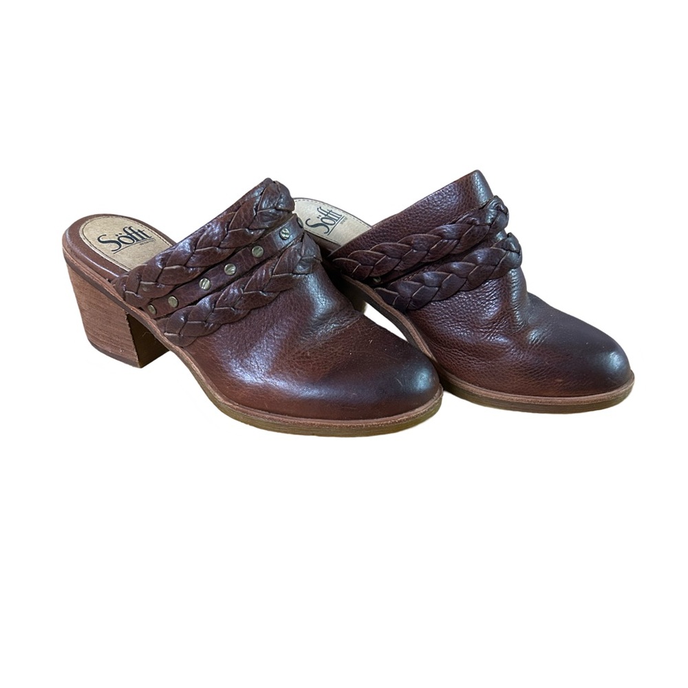 Softspots Leather Clogs with Small Heel